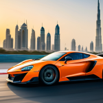 **

"A professional motorsport photographer capturing a high-speed race scene in Dubai, UAE. Focus on a sleek, modern sports car, fully clothed driver in racing suit and helmet, safe for work, appropriate attire, showcasing the vehicle's aerodynamics and speed. Background: blurred cityscape of Dubai at sunset. Perfect anatomy, correct proportions, professional photography, high quality."

**