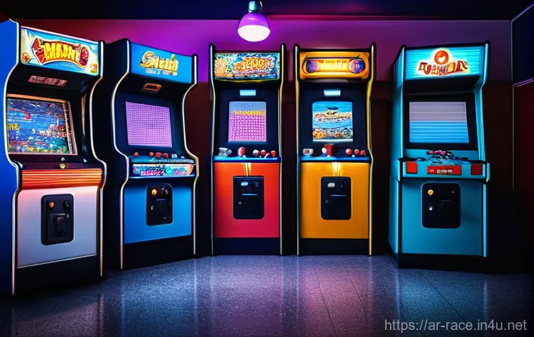 아케이드형 레이싱게임 - Here are three detailed image generation prompts in English, inspired by the themes of arcade racing...